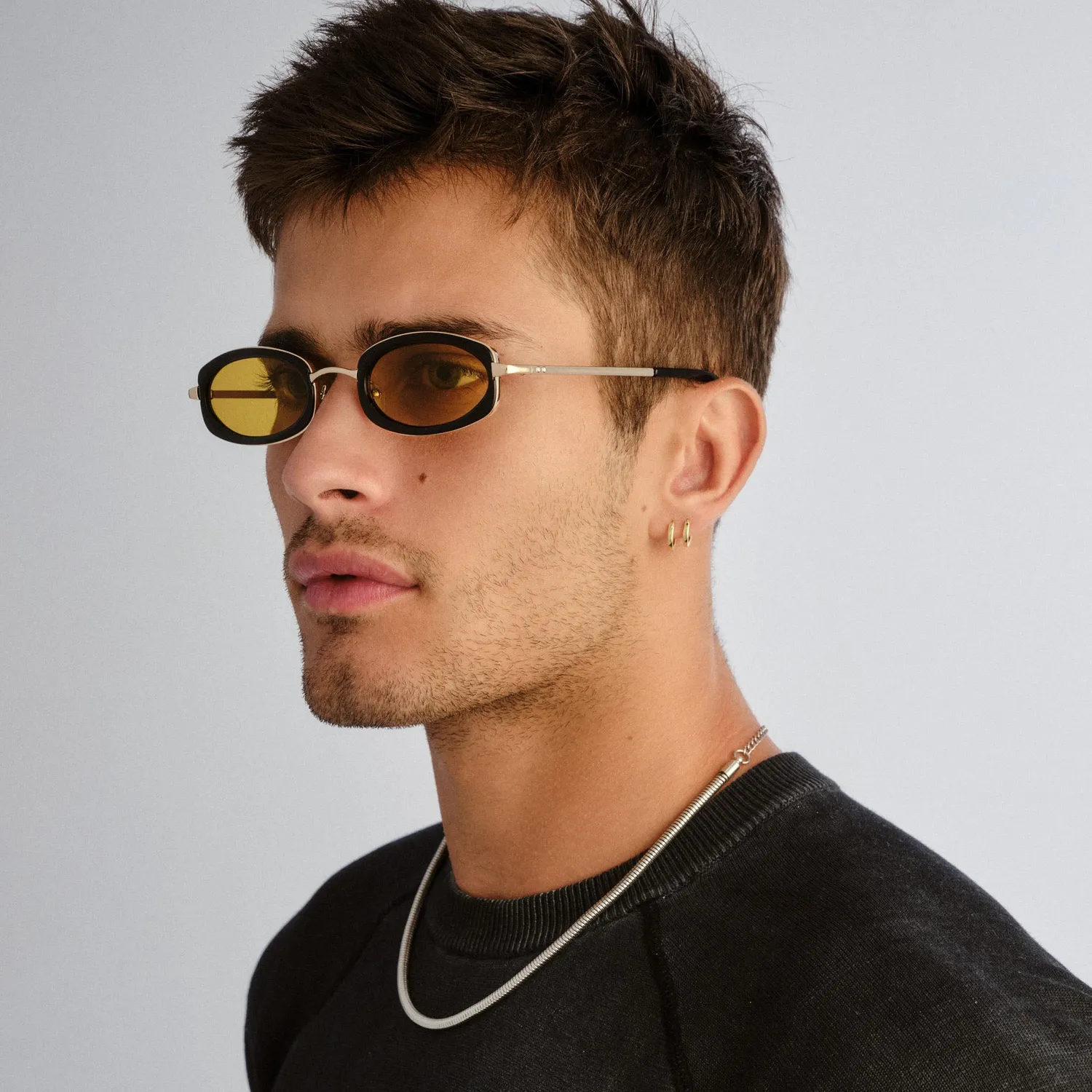 Le Specs Mecharo occhiali da sole oro ovali
