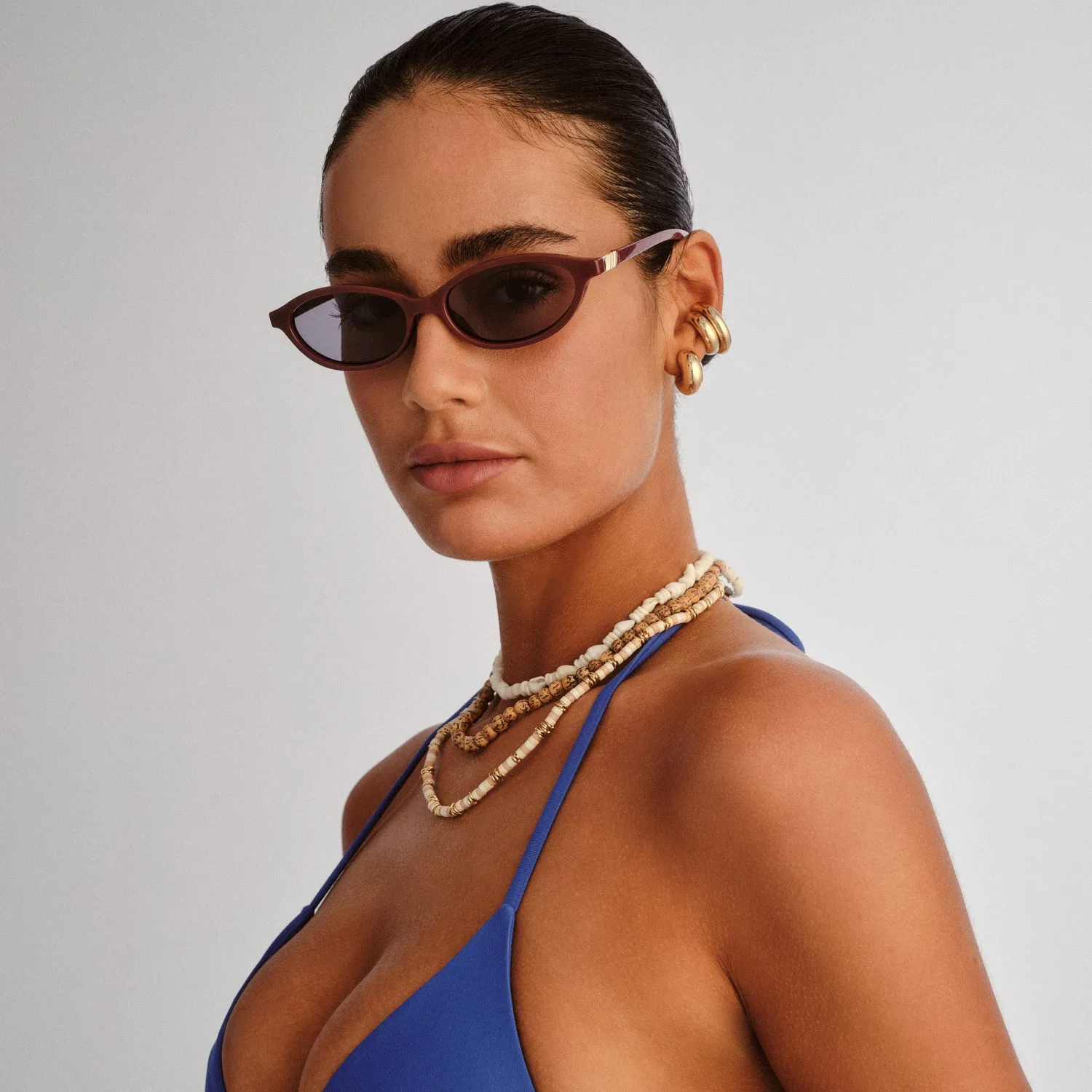 Le Specs Duskfall occhiali da sole merlot ovali