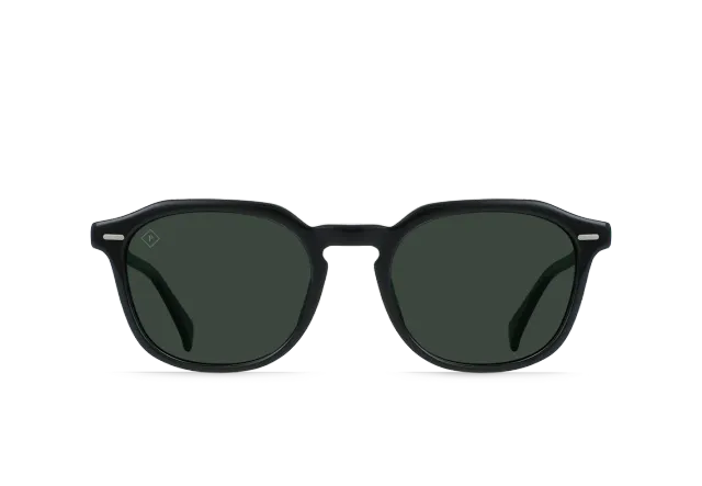Raen Clyve occhiale da sole Recycled Black verde polarizzato 52