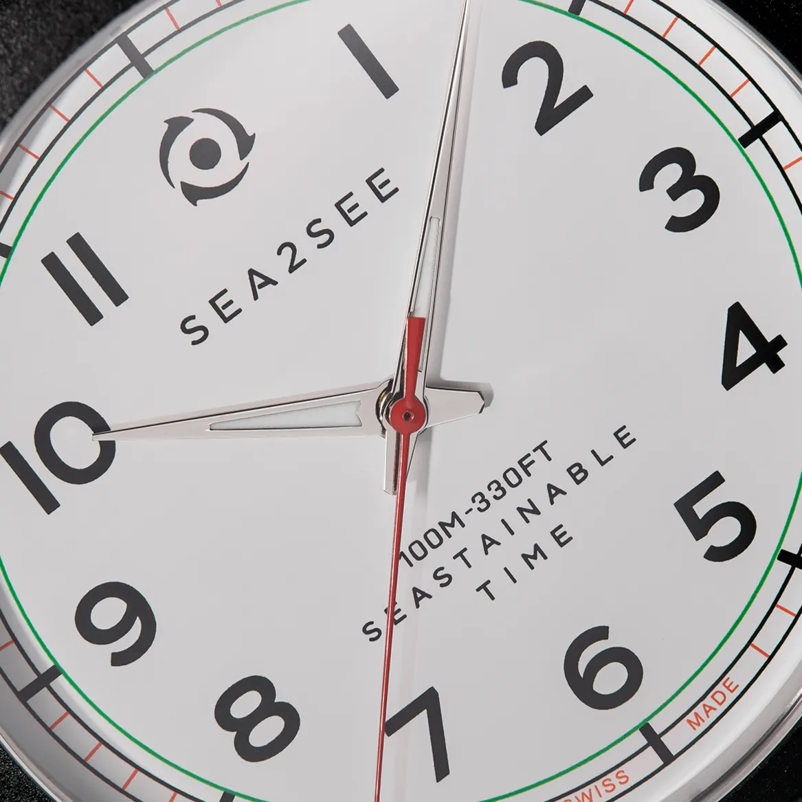 Sea2See Montecarlo 02 orologio bianco 41mm cinturino nero
