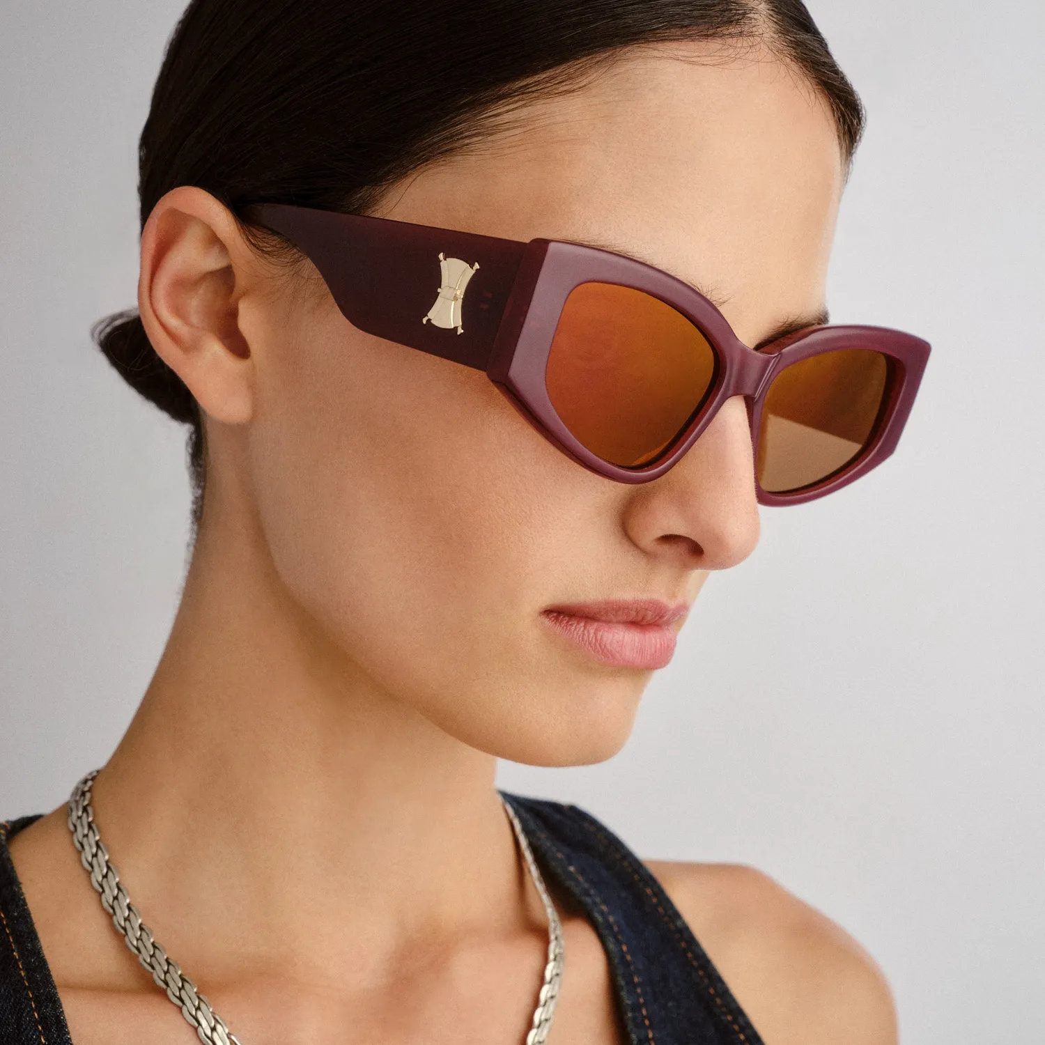 Le Specs The Haunting occhiali da sole cat-eye rosso specchio