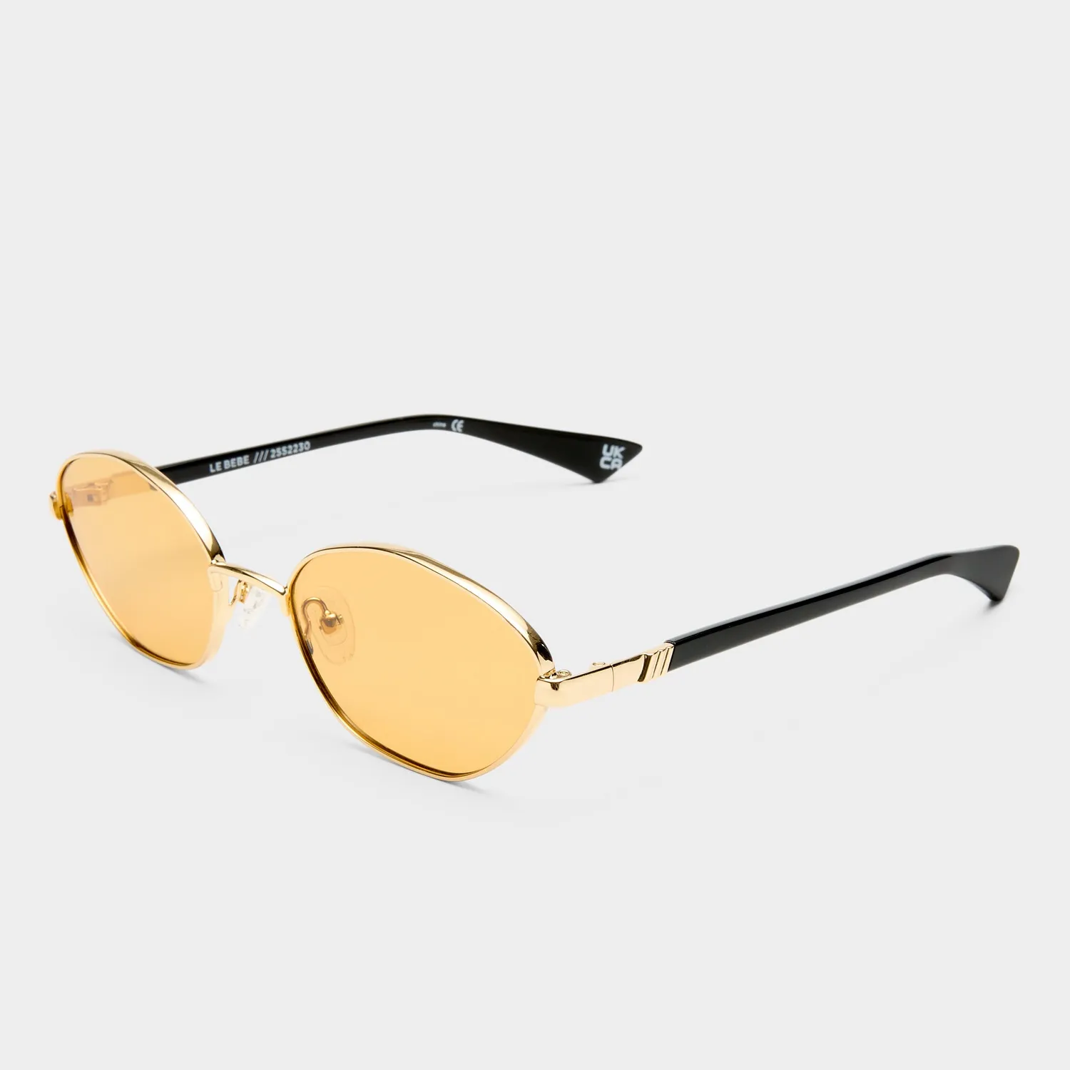 Le Specs Le Bebe occhiali da sole oro lente ambra ovale