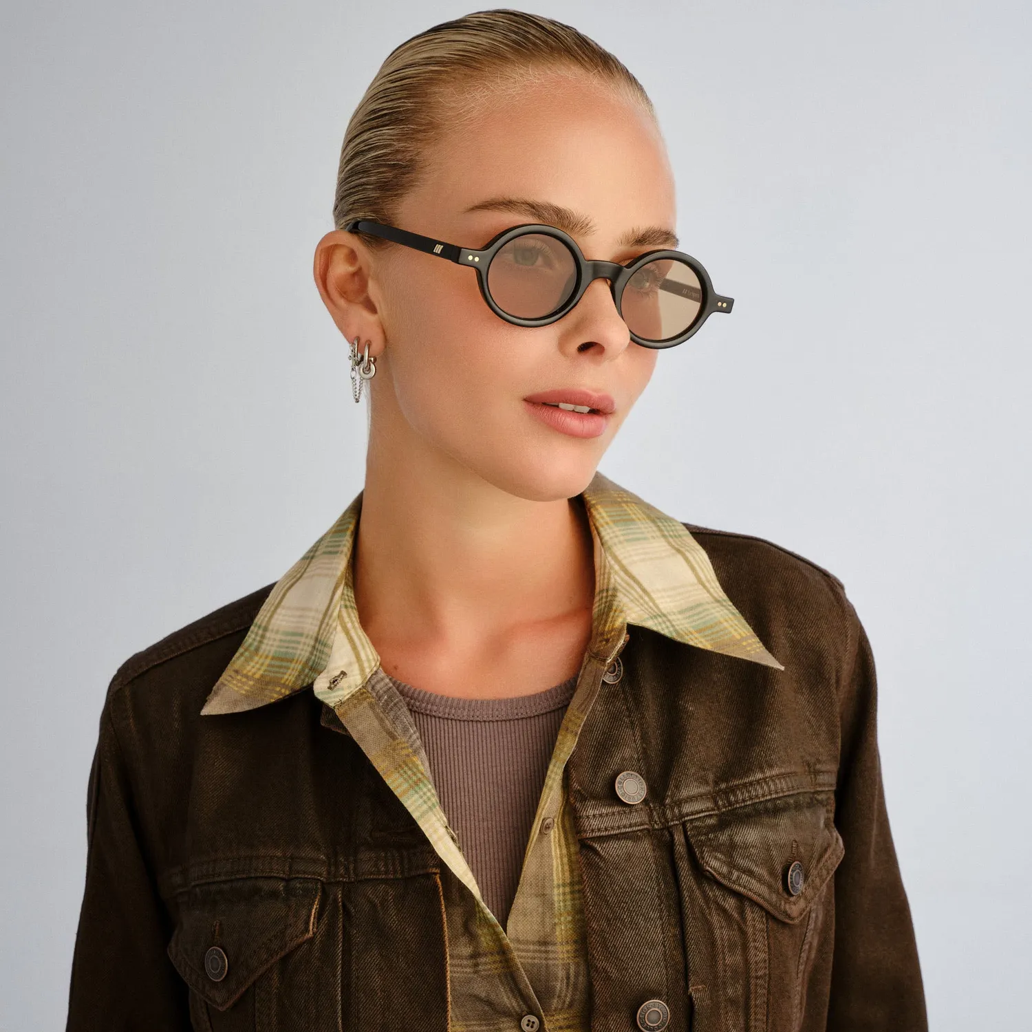 Le Specs Sycophantic occhiale da sole nero tondo large