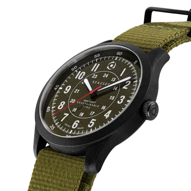 SEA2SEE Seal 04 orologio kaki 41 mm verde