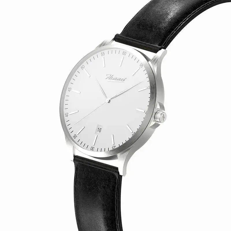 Hemmet H Watch Series 2 orologio nero pelle uomo donna