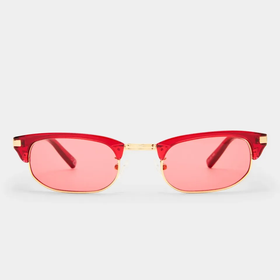 Le Specs Nightingale occhiale da sole rosso anni 90