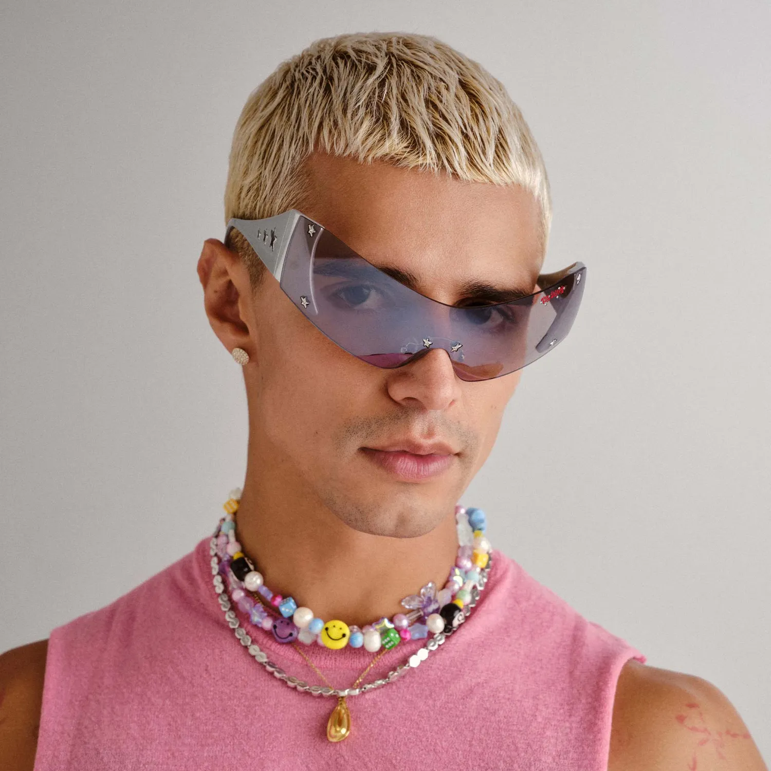 Le Specs I Am A Rich Man occhiale da sole silver chrome specchio