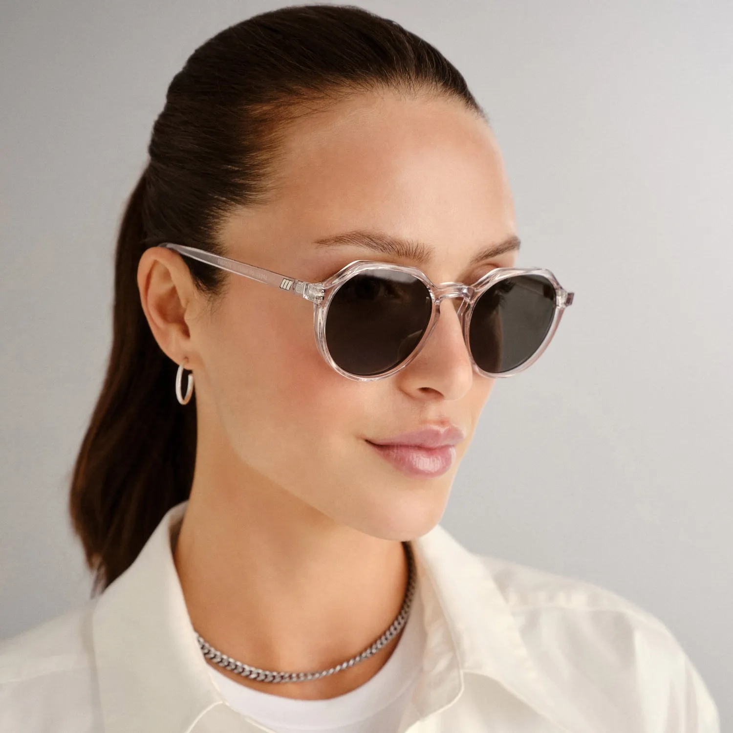 Le Specs Speed of Night occhiale da sole clear shadow tondo