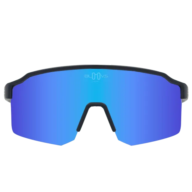 Bloovs Taroko Nero Opaco Blu occhiali da sole sportivi