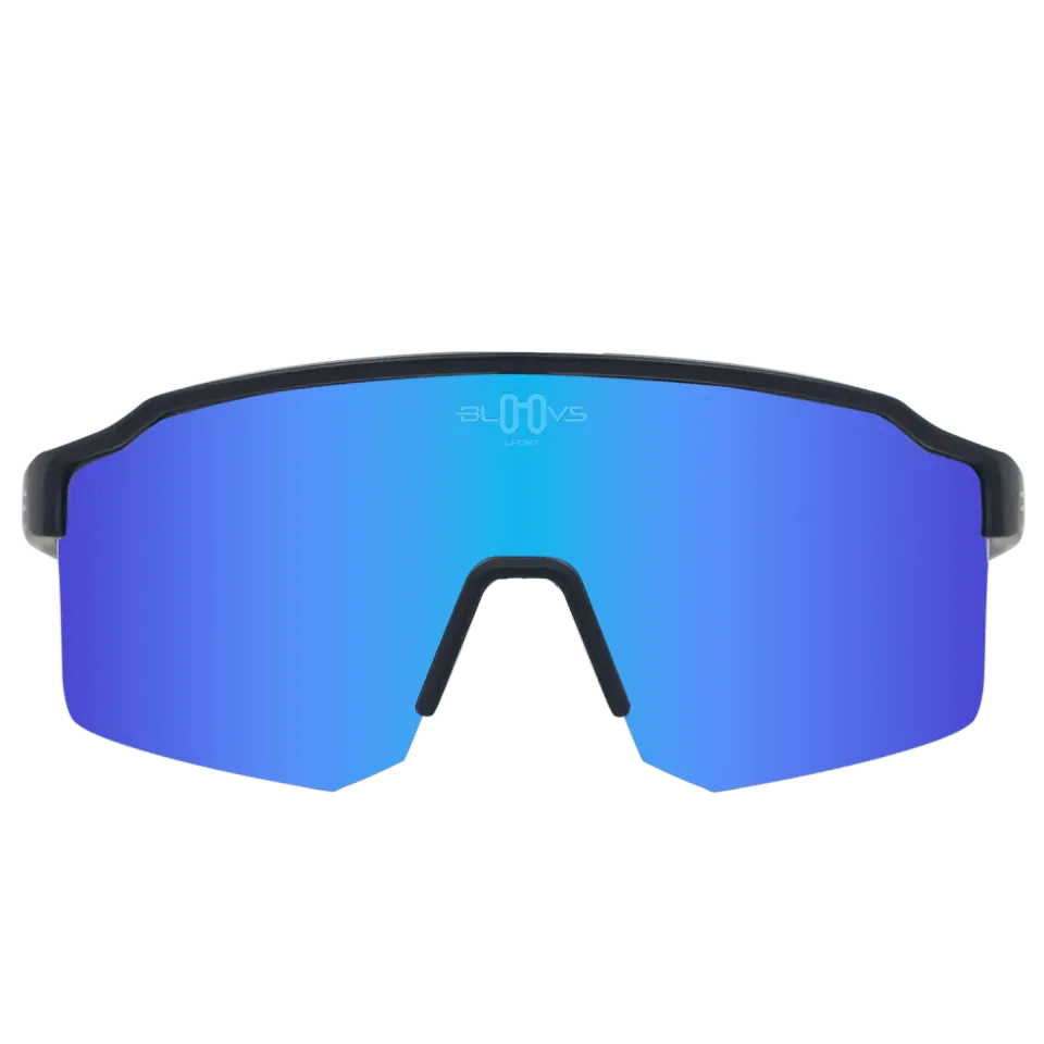 Bloovs Taroko Nero Opaco Blu occhiali da sole sportivi
