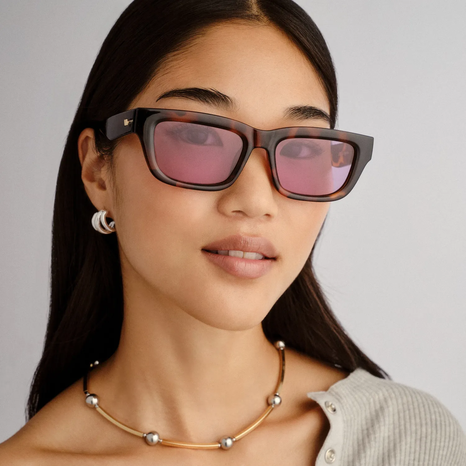 Le Specs Le Castle occhiale da sole tort lente viola