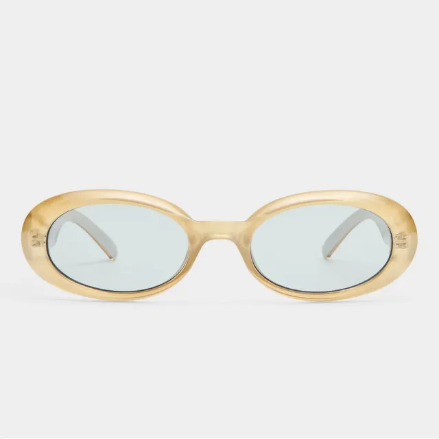 Le Specs Work It occhiali da sole champagne ovale